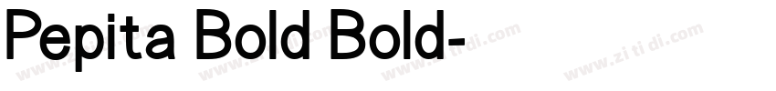 Pepita Bold Bold字体转换